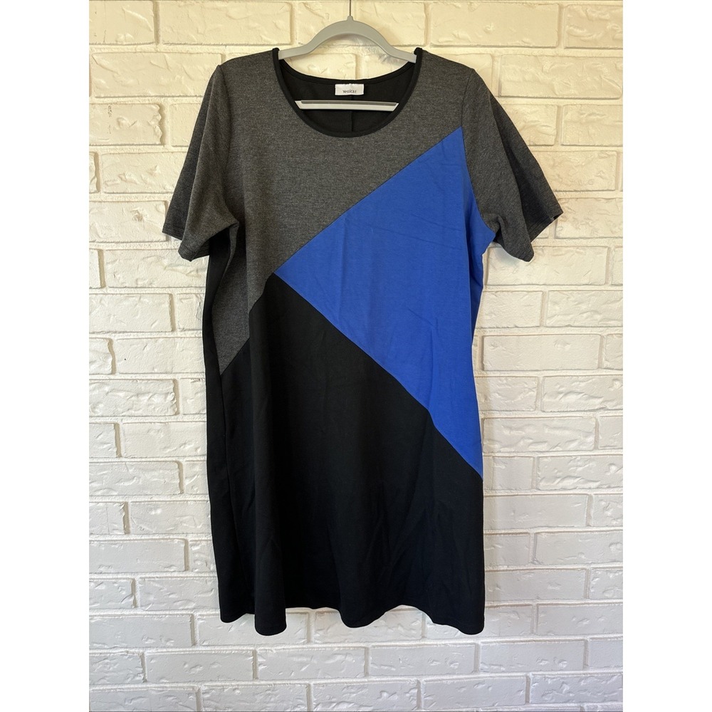 Yessica‎ Women's XL Colourblock Short Sleeve T-Shirt Dress